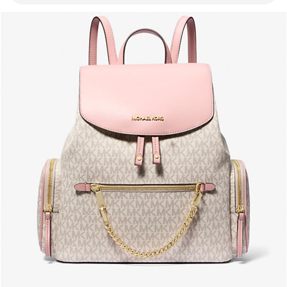 Michael Kors Pink and Cream Women's Backpack